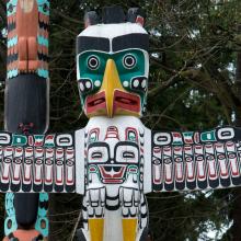 Totem pole at stanley park, Vancouver, British Columbia, Canada